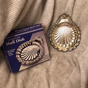 Vintage Chadwick silver plated shell relish dish